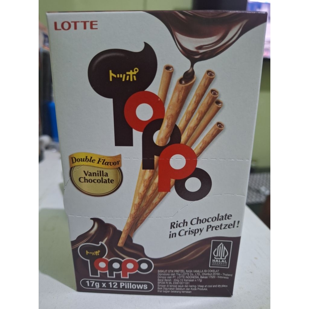 

Snack Toppo vanilla chocolate 1pack isi 12 pcs