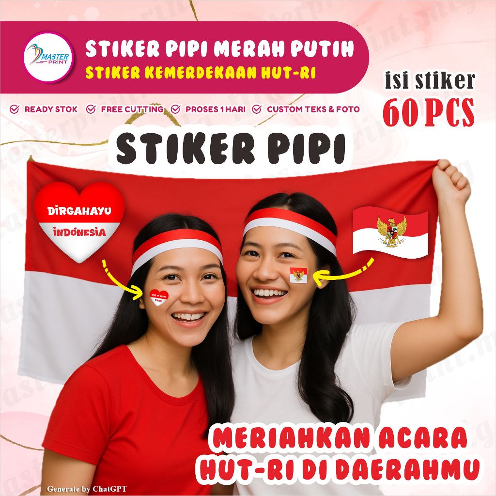 

[Mp79] Stiker Pipi Merah Putih HUT RI Kemerdekaan Indonesia