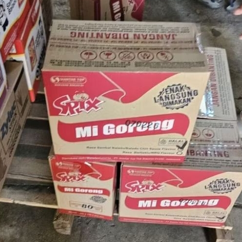 

CTN ISI 80 PCS - SPIX MI GORENG - GEMEZ ENAAK - GEMES SPICY / CAMILAN SNACK MIE KREMES