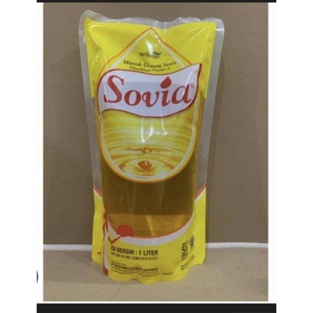

minyak goreng sovia kemasan pouch 1 L minyak goreng sovia kemasan 1 L