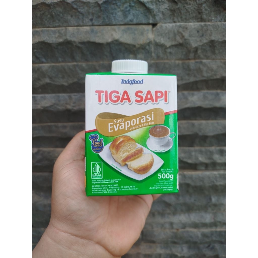 

Indofood Tiga Sapi Susu Evaporasi Kemasan 500gram