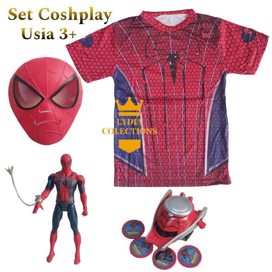 Mainan Cosplay Spiderman Baju Topeng Hero Spiderman Edukatif