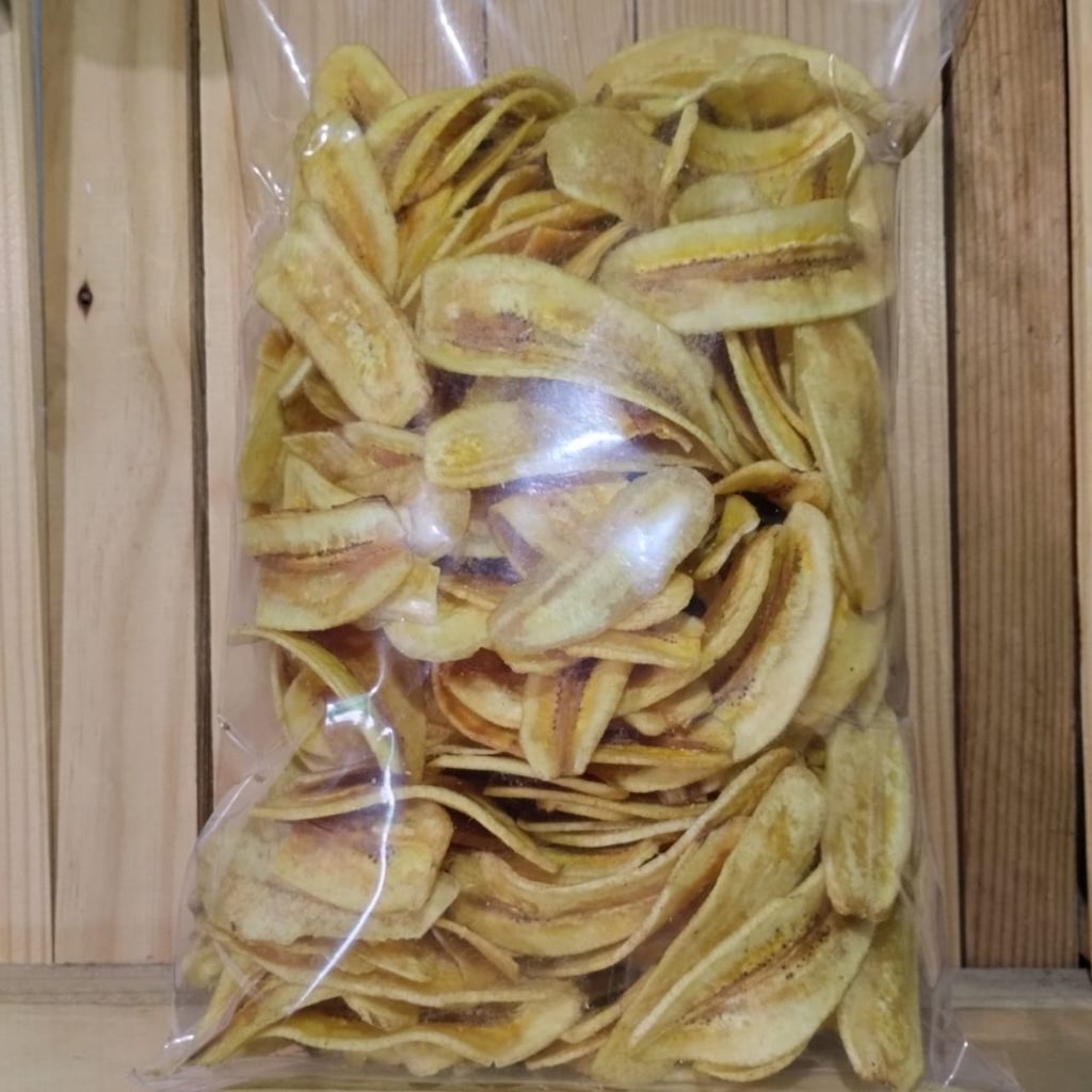 

(Instan) Cemilan enak keripik pisang kepok rasa gurih