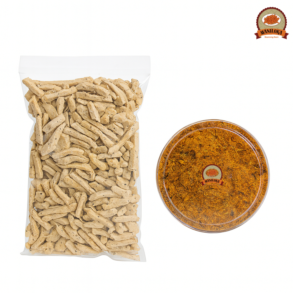 

Basreng Pedas Original 500gr Paket Bundling Abon Ayam 100gr