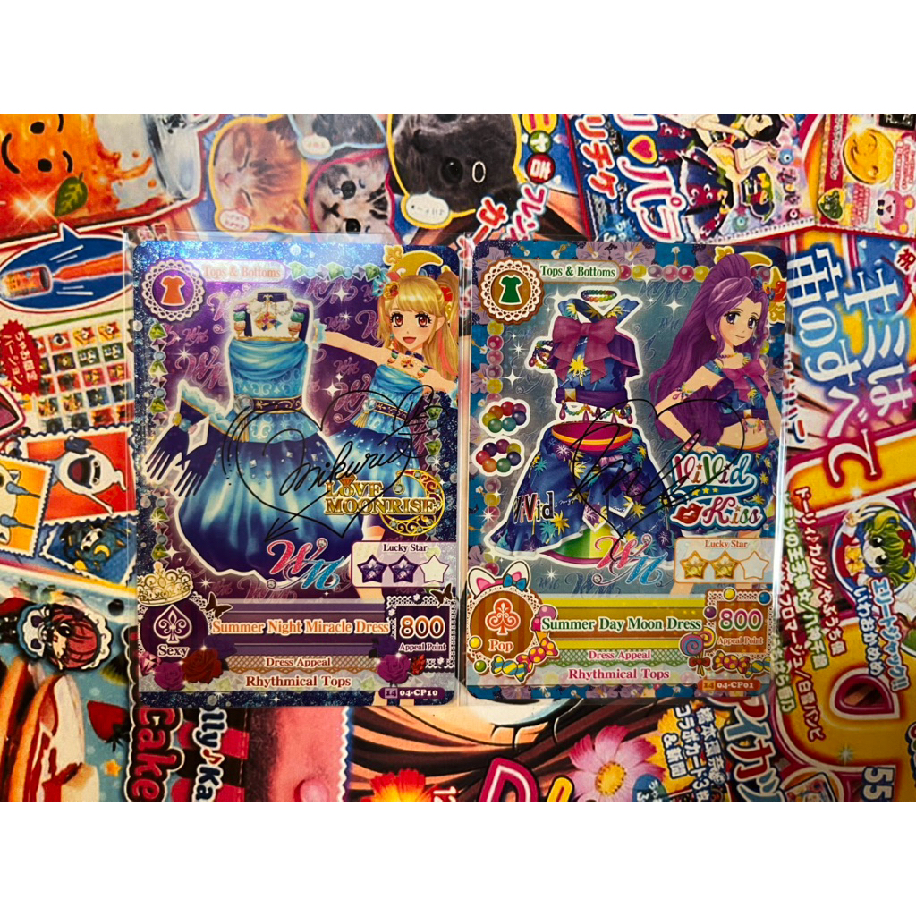 Kartu Aikatsu Official Summer Day Moon Dress Mikuru Natsuki Mizuki Kanzaki Love Moonrise Vivid Kiss 