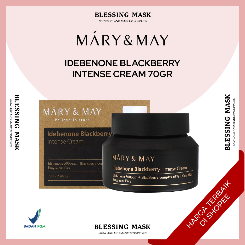 Mary & May Idebenone Blackberry Intense Cream 70gr | Pelembab Wajah MARY MAY