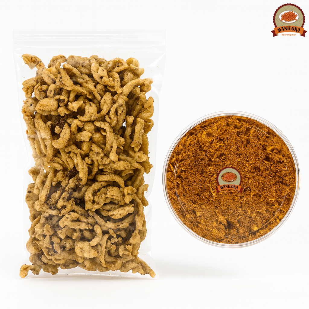 

Usus Ayam Crispy Pedas Original 250gr Paket Bundling Abon Ayam 100gr