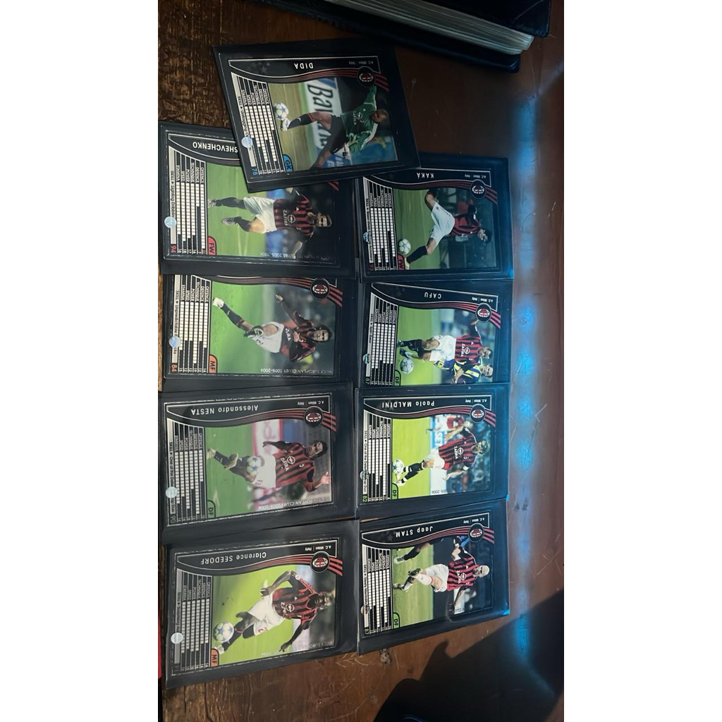 Kartu bola AC Milan Panini retro fullset