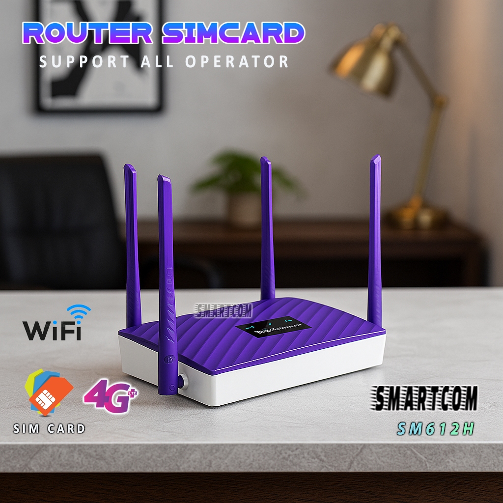 SMARTCOM - Modem Wifi 6 Full Band SM612H 300Mbps 4G CPE Support All Operator Unlock Garansi