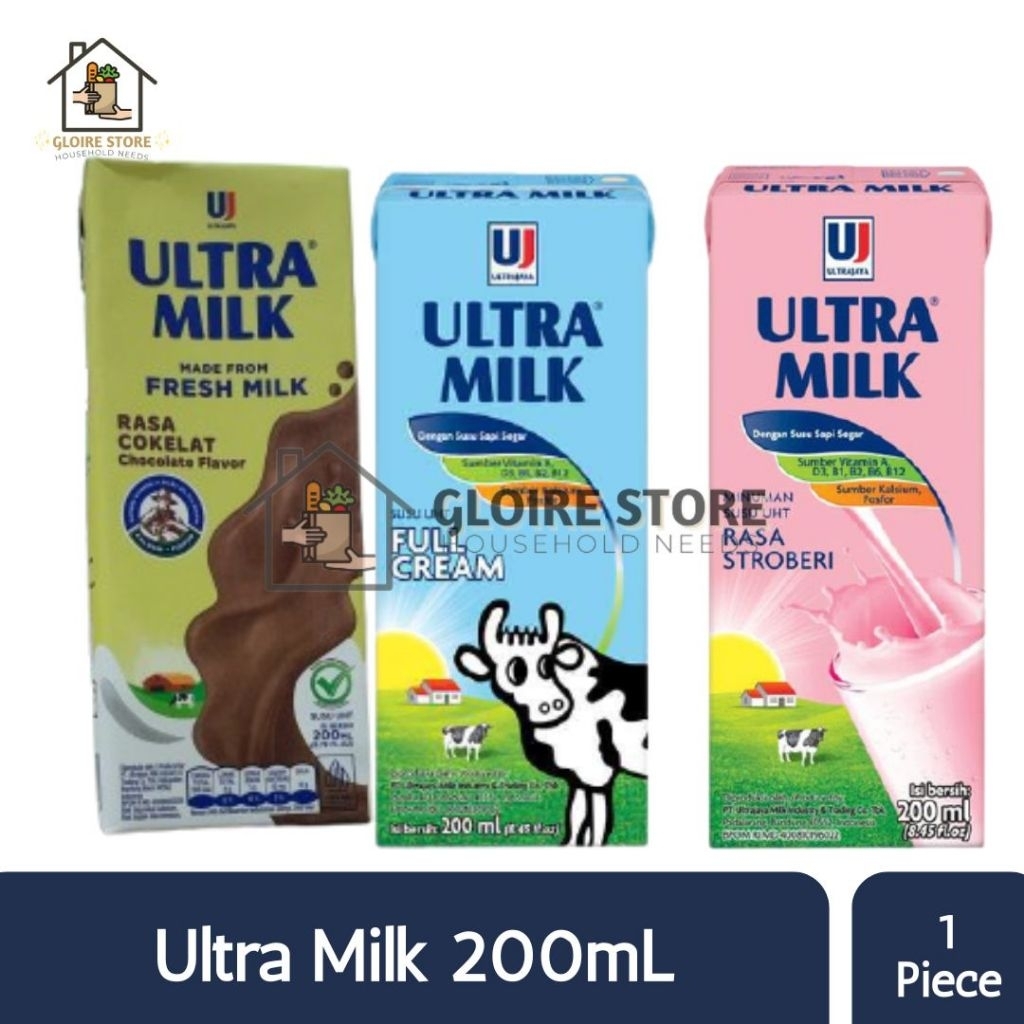 

Ultra Milk Susu UHT 200mL Cokelat Full Cream Strawberry (YNL/E.r)