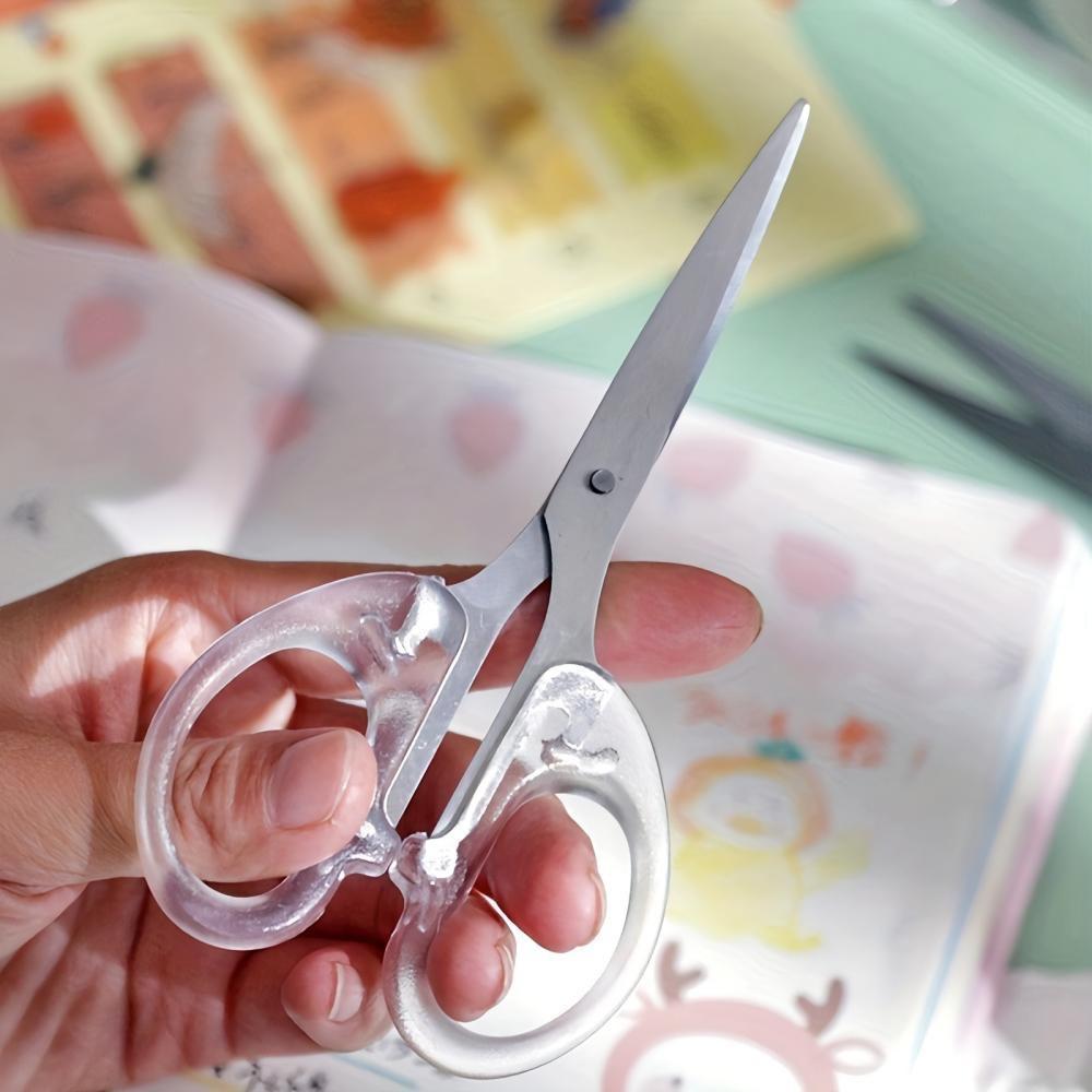 

Gunting Stainless Estetik Transparan Gunting Kertas Multipurpose Scissors Scrapbook