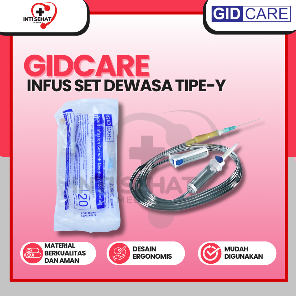 Infusion Set Adult Y Type Gidcare / Alat Selang Infus Set Dewasa