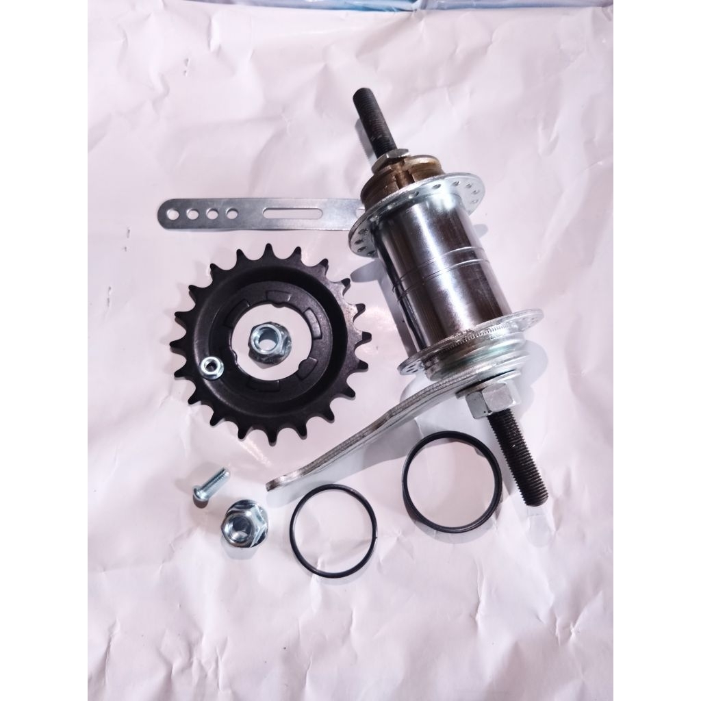 Hub Rem Torpedo 36h Holes Sepeda BMX Fixie 36Holes + Gear Freewheel 20T Falcon