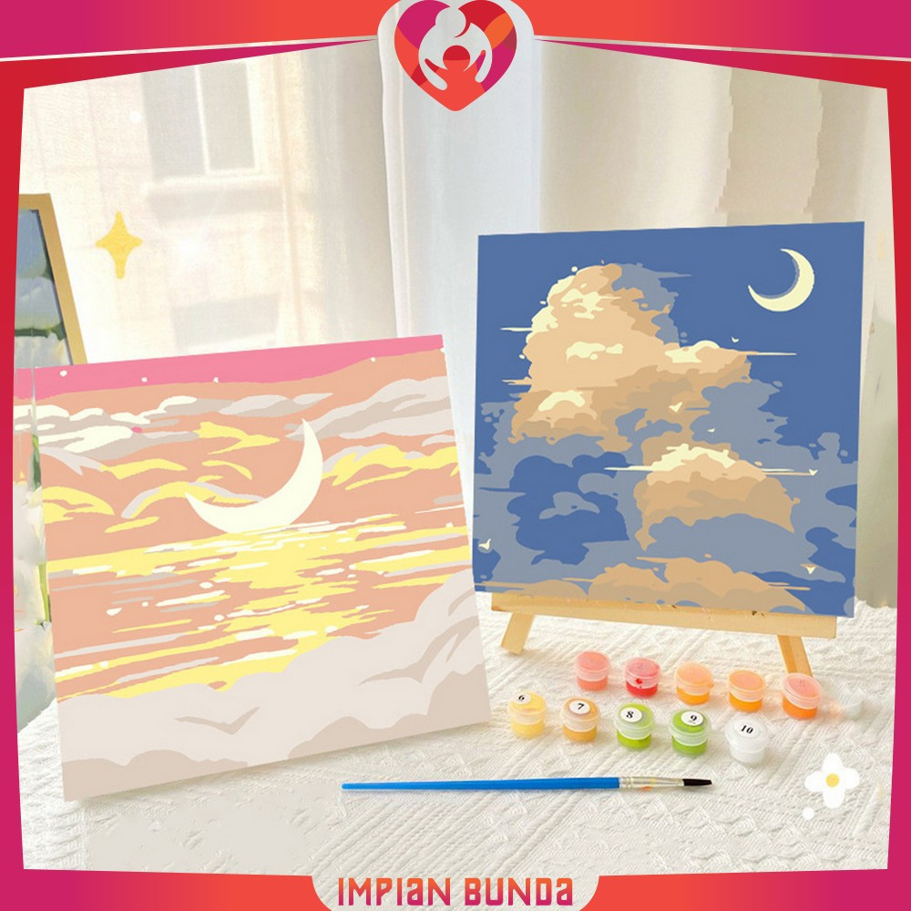 

EC Paint By Number Kit Uk 20x20cm Kanvas Siap Lukis Bunga Pemandangan / Wall Decoration Diy Digital Painting Canvas / Lukisan Canvas Acrylic Aesthetic Impian Bunda A110