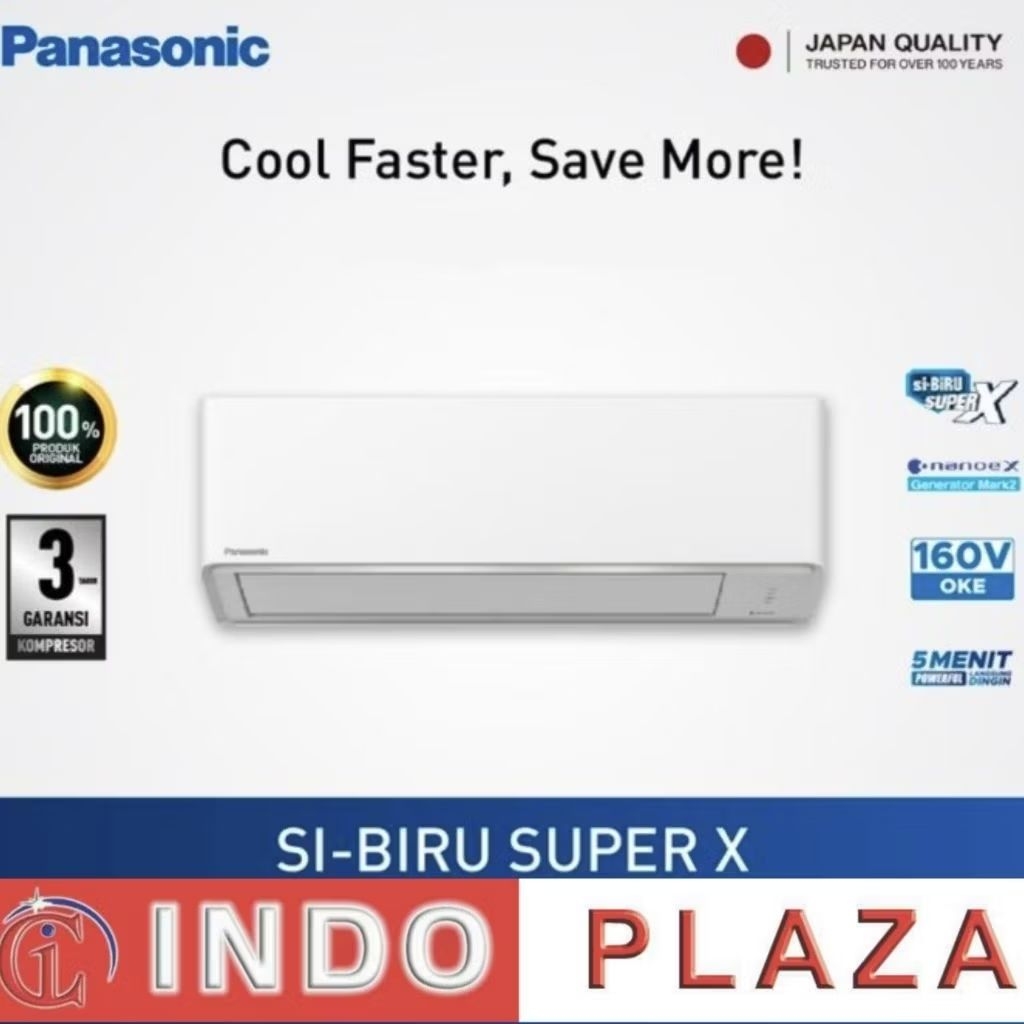 AC PANASONIC 3/4 PK STANDART SIBIRU DELUXE NANOE CS-PN7AKJ LOW VOLTAGE