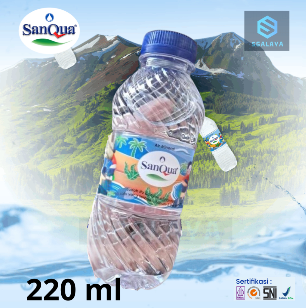 

SANQUA 220 ml Botol Air Mineral