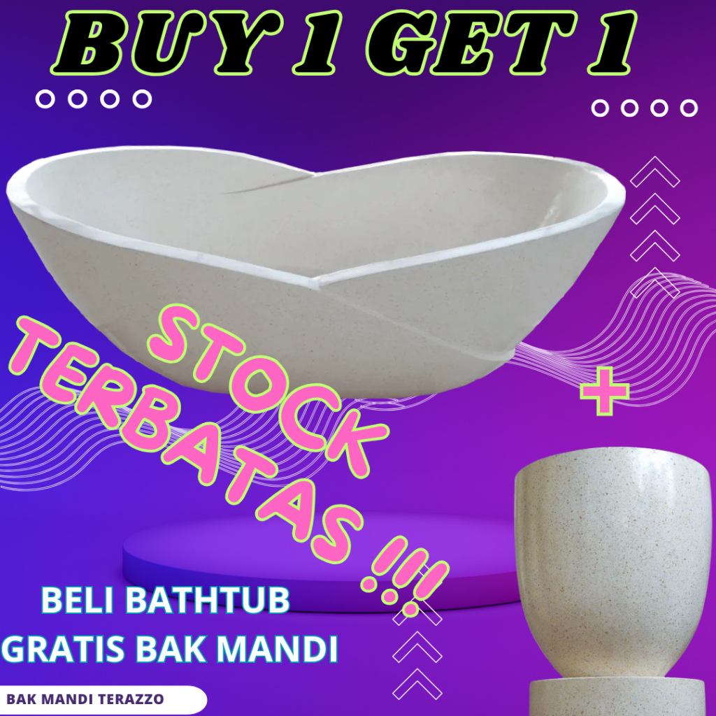 BAKMANDIITERAZZO | BATHTUB MURAH | BATHTUB PORTABLE DEWASA | BATHTUB TERRAZZO | BATHTUB MURAH TWIN