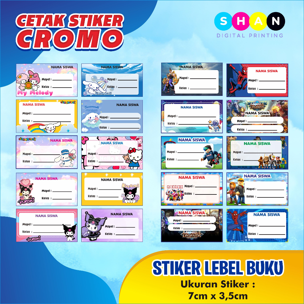 

STIKER LABEL BUKU SEKOLAH KARAKTER CEWEK DAN COWOK