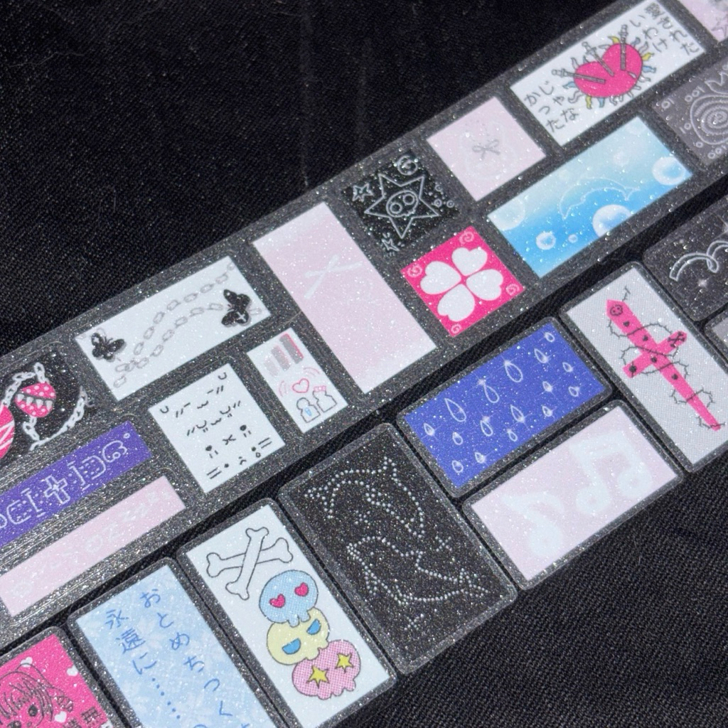 

[36cm] y2k bling deco share sticker roll - stiker journaling jurnal dekorasi ecer
