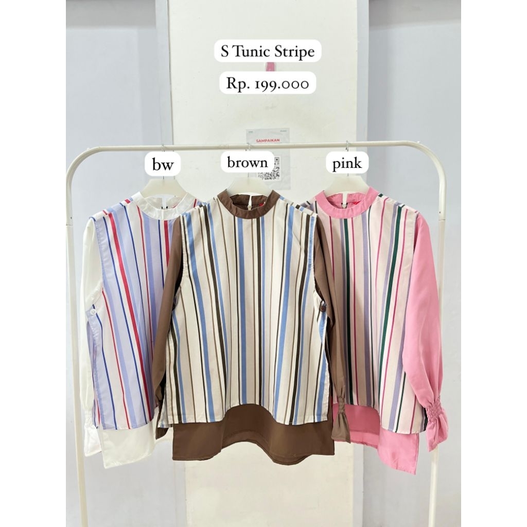s tunic stripe dauky tunik dauky terbaru
