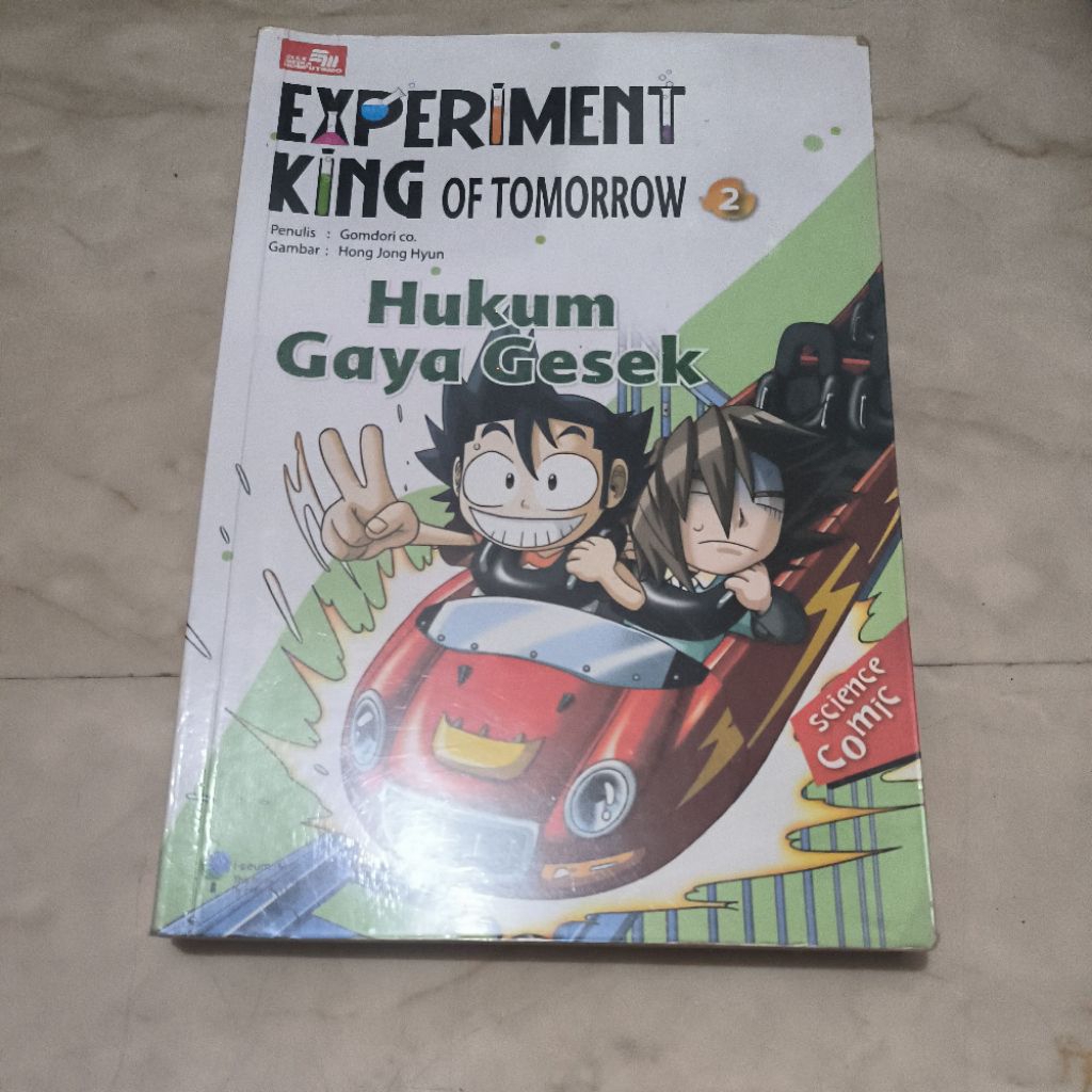 buku science comic, hukum gaya gesek. Experiment king of tomorrow