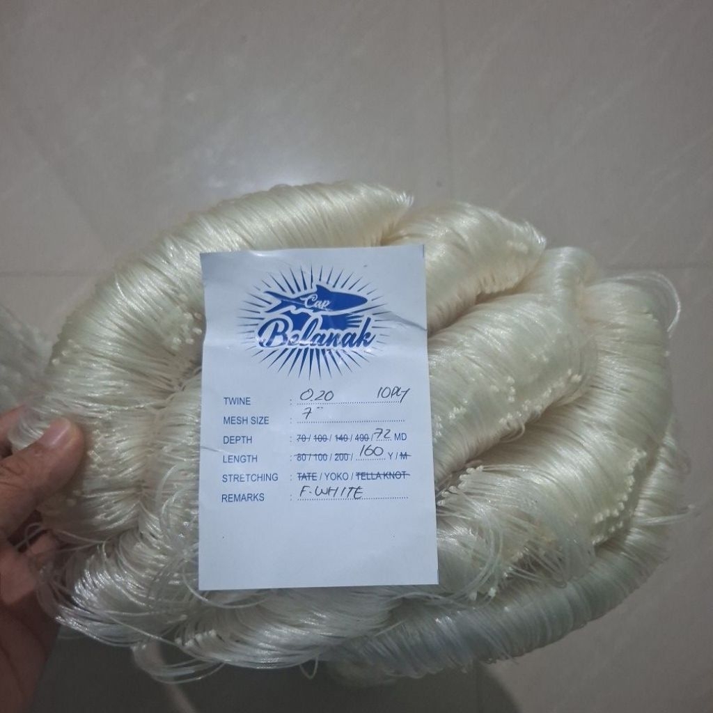 Jaring ikan melenium-7 inchi Ply10 72md/160yds yoko Jaring Ikan geilnet-Jaring Ikan Kakap-Jaring Ika