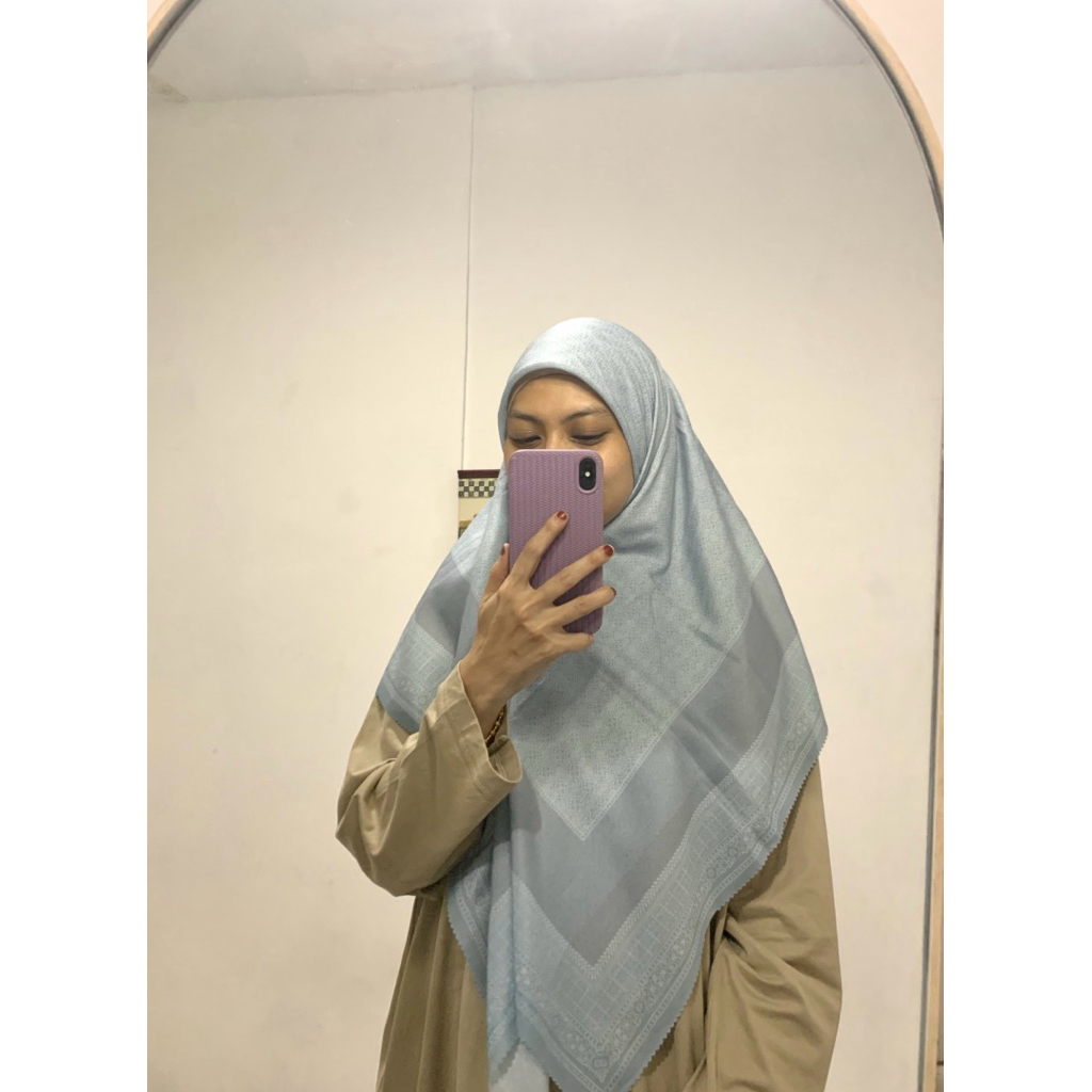 Hijab Voal Motif Premium - Pastel Monogram