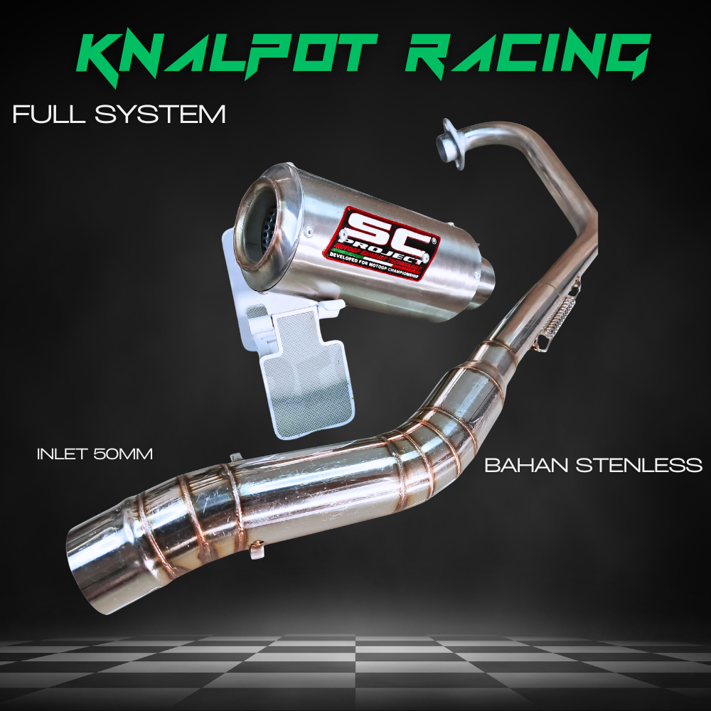 Knalpot Racing sc project Vixion old/new xaber byson r15 v2 old Full System Inlet 50mm