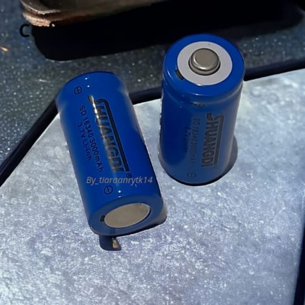 BATREI LITHIUM CR 123A BIRU BLUE BIRU UNTUK LASER SENAPANG RATA