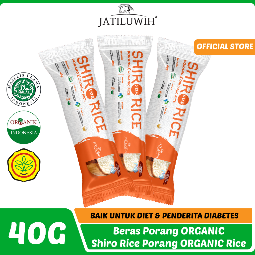 

Shiro Rice Beras Porang Organik Instant Sachet - Shirataki / Konjac Rice / Beras Porang Organik Instant 40gr