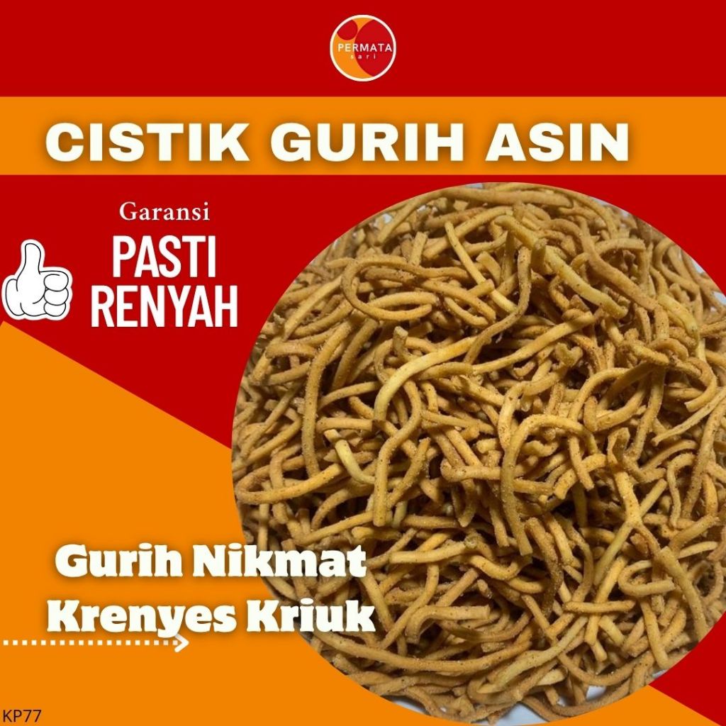 

Cistik Gurih Asin 100Gram±/Snack Cistik Kering/Stick Gurih Renyah