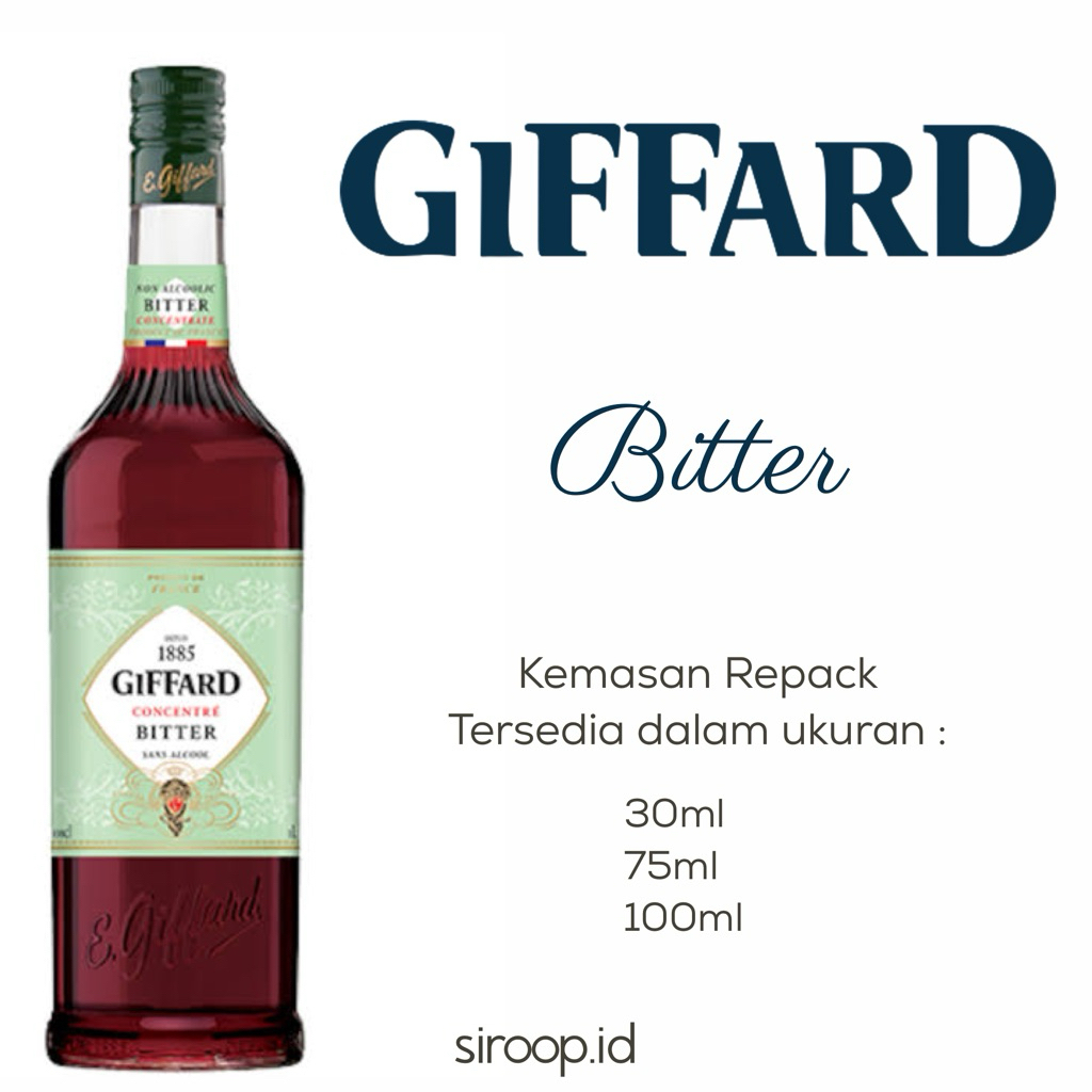 

Giffard Bitter Syrup Repack 30ml 75ml 100ml