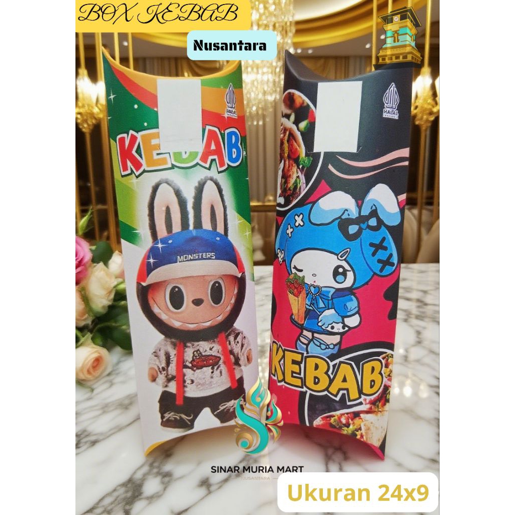 

Packaging kertas dus tempat kebab jumbo food grade (100pcs),kantong box kebab harga terjangkau
