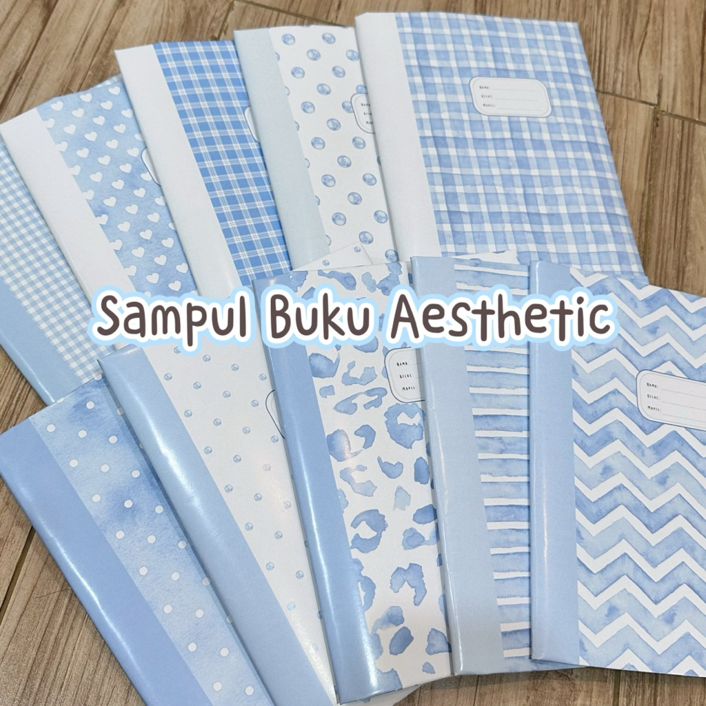 

SAMPUL BUKU AESTHETIC BUKU SEKOLAH BOOK COVER PINK BIRU SIMPLE