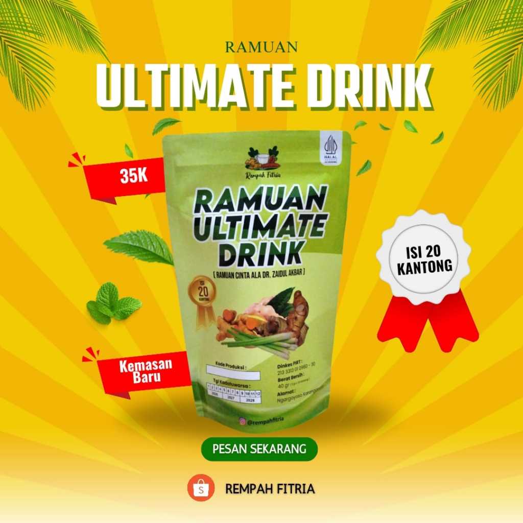

Minuman Herbal Ultimate Drink JSR Zaidul Akbar Detox Promil - 20 Kantong Rempah Fitria