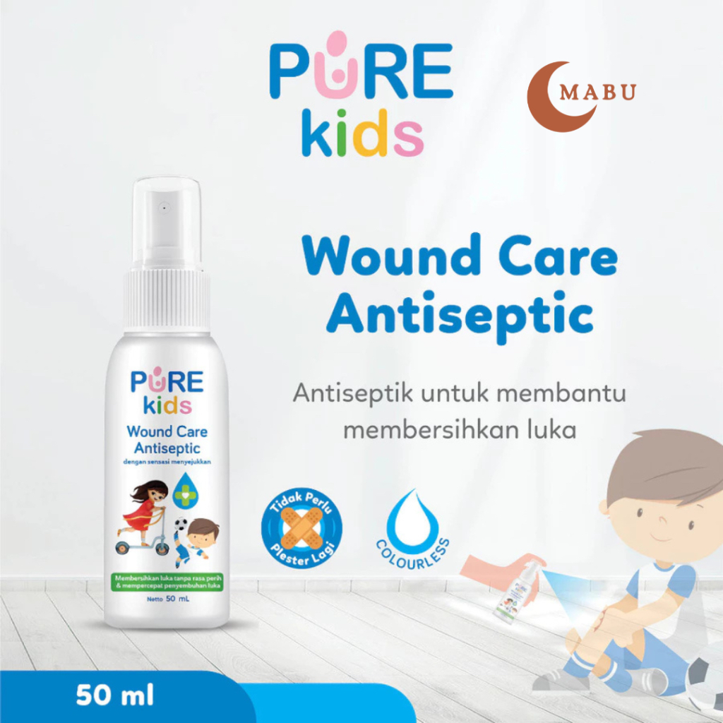 PURE Kids WOUND CARE Antiseptic 50 ML - Wound Care Antiseptic untuk Anak
