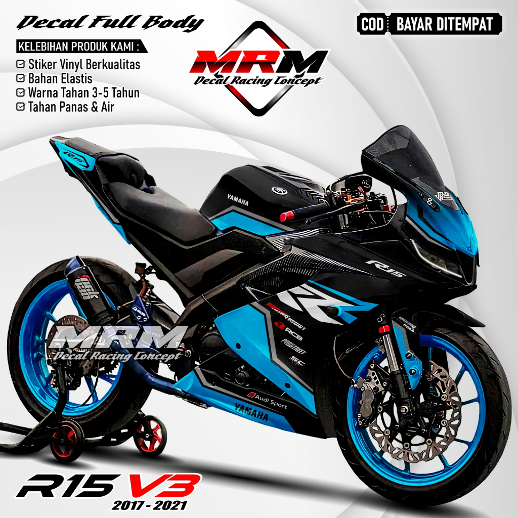 Decal Full Body R15 V3 Livery List Racing Stiker Motor R15 V3 Fullbody Decal Yamaha V3 Full Body