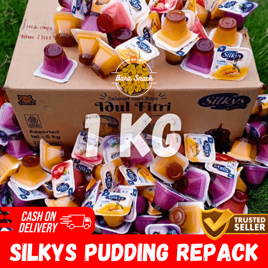 

[ 1KG ] Silkys Puding Duo Lapis / Jelly Silkys Aneka Rasa Buah Kemasan Repack / Snack Kiloan Murah -K