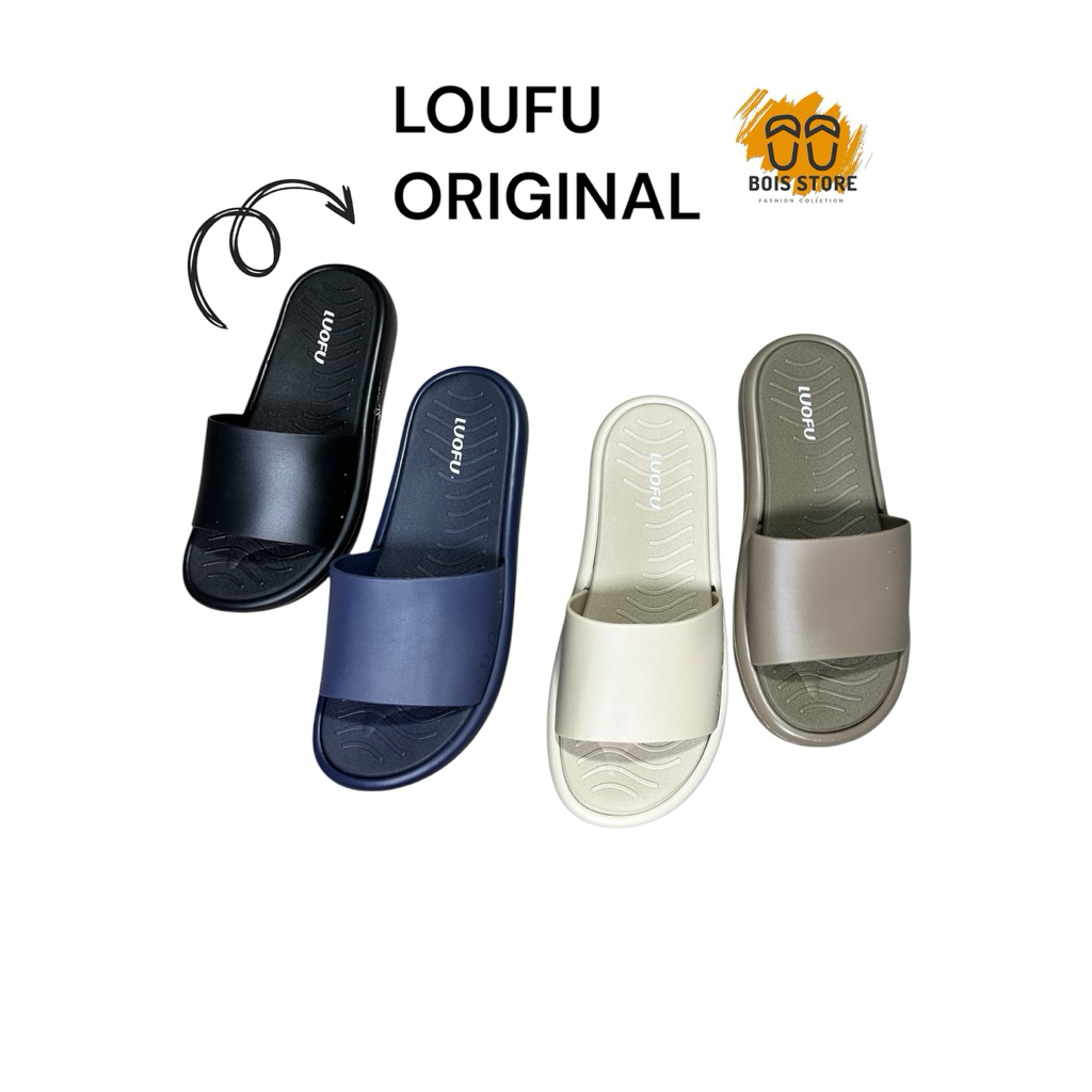 LUOFU E-7208 Sandal Jelly Import Cewek Cowok