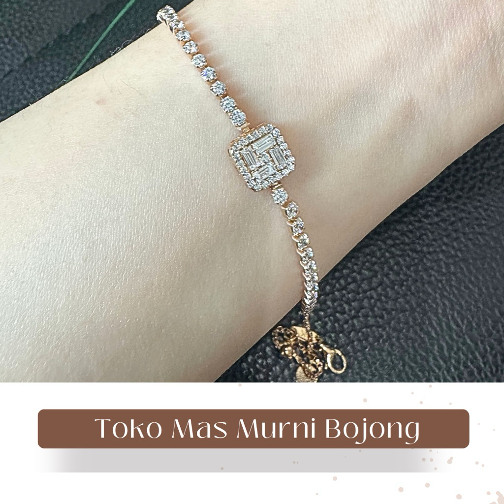 gelang emas serut model kotak 6K toko mas murni