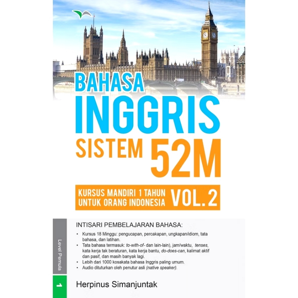 Buku Bahasa inggris sistem 52 M jilid 2 + CD Audio