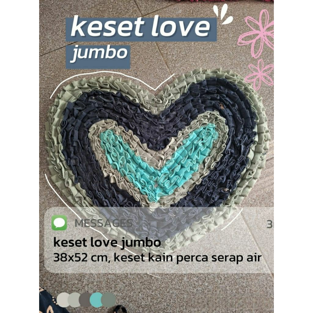 keset jambul love jumbo keset kain perca serap air