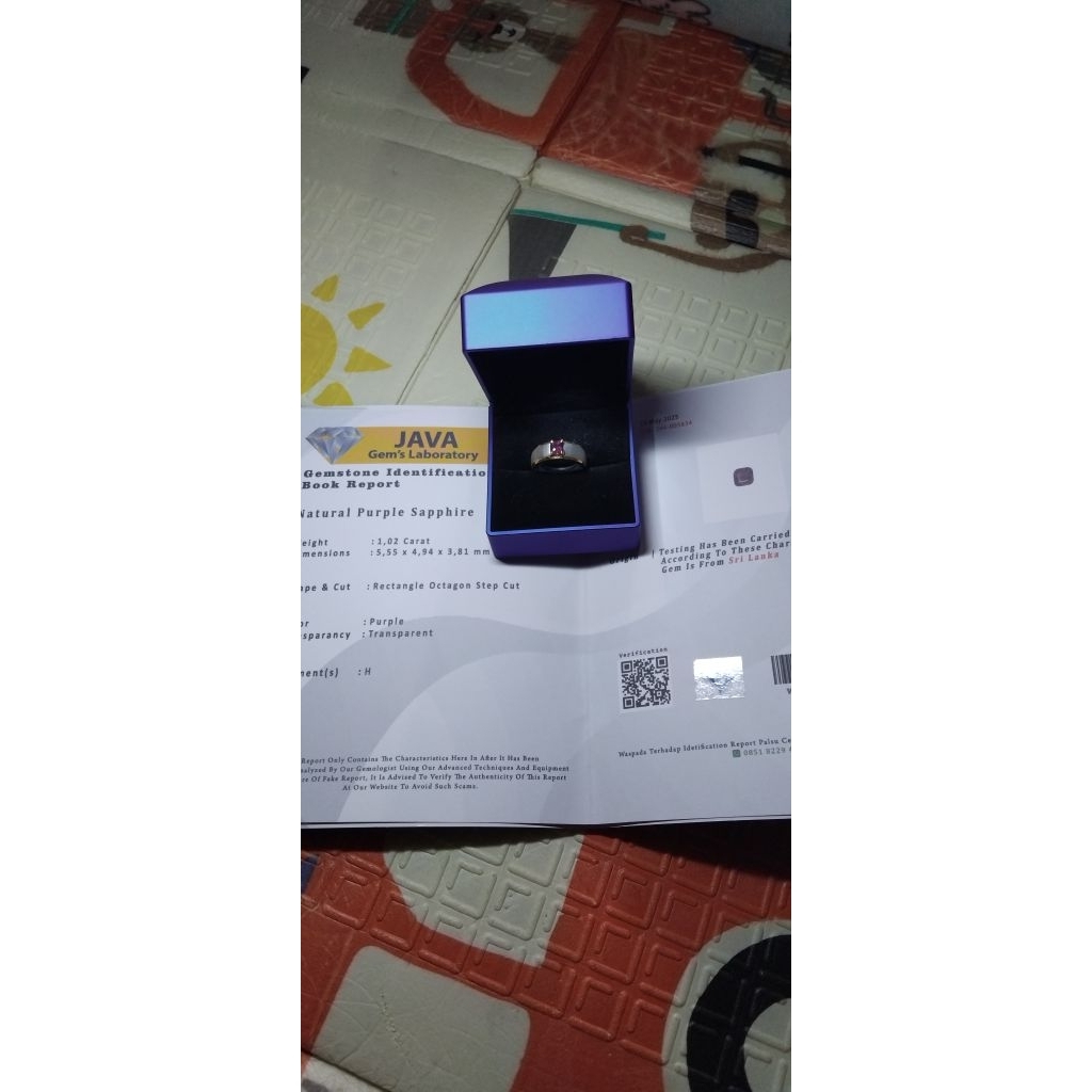 natural purple safir srilanka(ceylon)