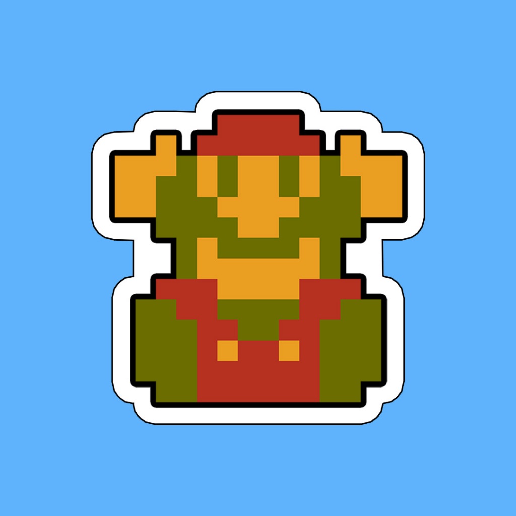 

Stiker Game Nintendo 8 Bit Mario Bros Mario Dead Waterproof Pixel Arcade Console Sega Gameboy