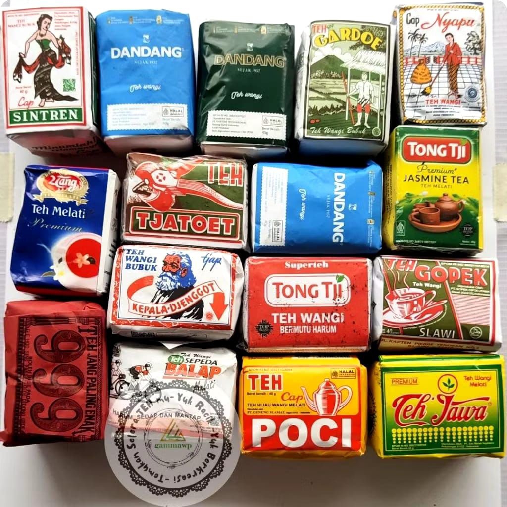 

teh tubruk Nusantara teh hijau wangi aneka merk perpcs/satuan
