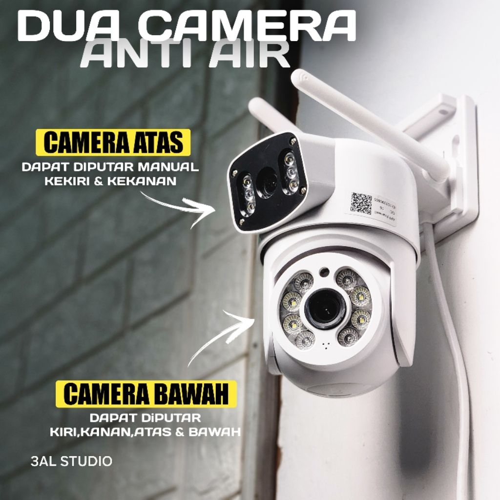 CCTV V380 pro 2 Lensa  – Cocok untuk Outdoor atau Indoor (Anti AIR) Franwell G5A/BP3 Wifi