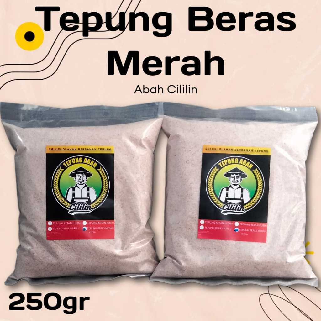 

Tepung Beras Merah Abah Cililin 250gr, Tepung Beras Merah 250gr, Tepung Beras Merah Asli