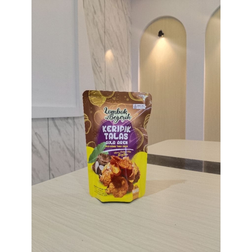 

Oleh Oleh Khas Lombok NTB Keripik Talas Gula Aren Enak Sehat Manis dan gurih
