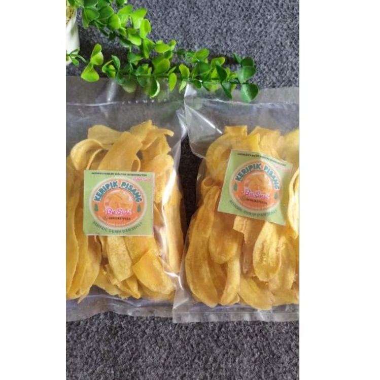 

Keripik Pisang Raja Ambon kemasan Rasa original Asin dan Gurih 130g