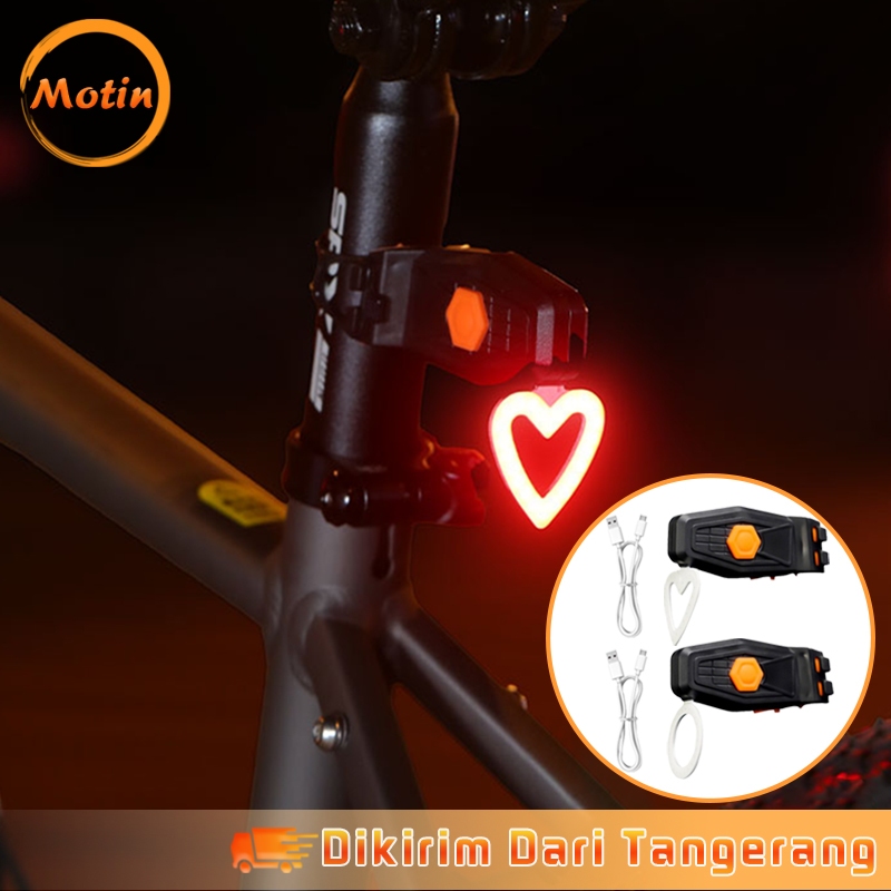 Lampu Belakang Sepeda Berbentuk Love Lampu Sepeda Belakang Sepeda Smart